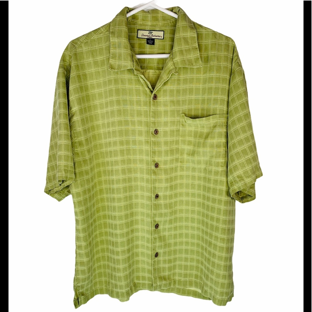 Tommy Bahama Men’s Large Hawaiian Shirt Green